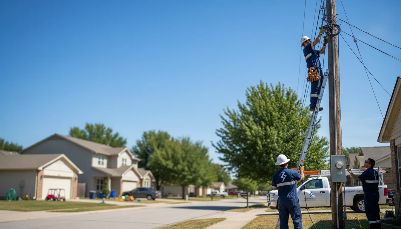 Residential electrician providing installation services in Headrick, OK